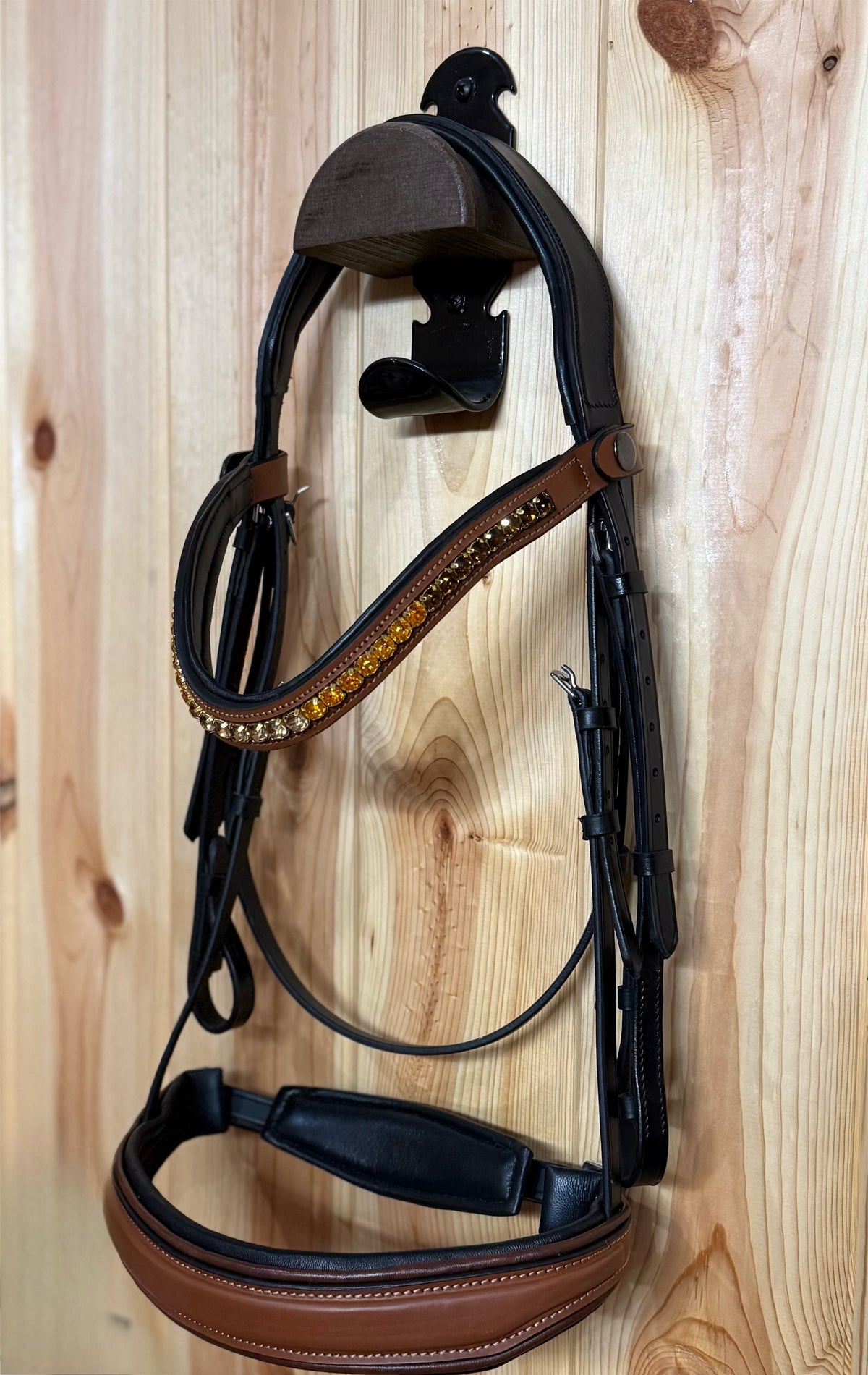 Brown & Black Leather Bridle