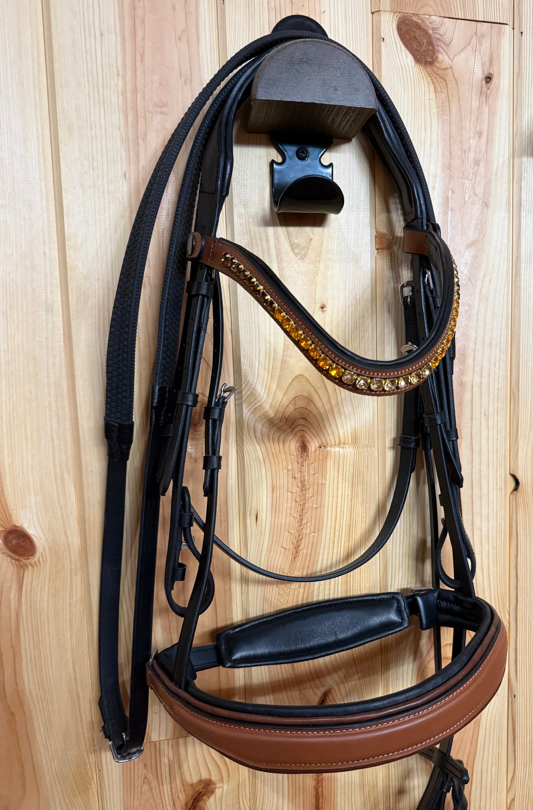 Brown & Black Leather Bridle